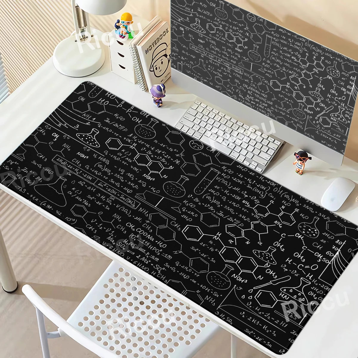 Formula Science Mousepad XXL Black Desk Mats MousePads Keyboard Pad Geometric Math Formula Gamer Anti-slip PC Extended Table Mat