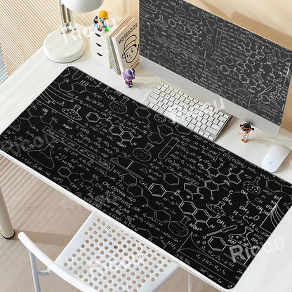 Formula Science Mousepad XXL Black Desk Mats MousePads Keyboard Pad Geometric Math Formula Gamer Anti-slip PC Extended Table Mat