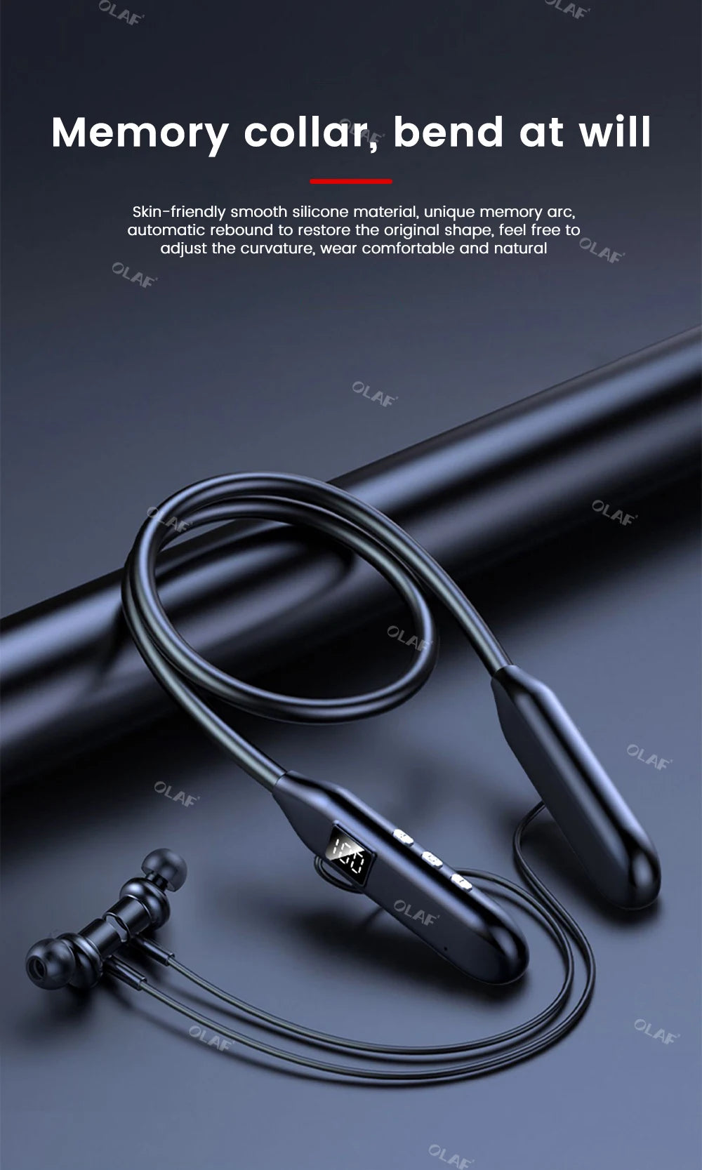 Sy8 Wireless Earphones Bluetooth 5.3 Neckband Headphones LED Super Power Waterproof Sport Magnetic Headset Handfree with Mic