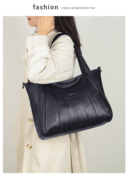Genuine Brand Leather Women Handbag Luxury Designer Shoulder Crossbody Bags Ladies Purse Messenger Tote Bag Female Commuting Bag