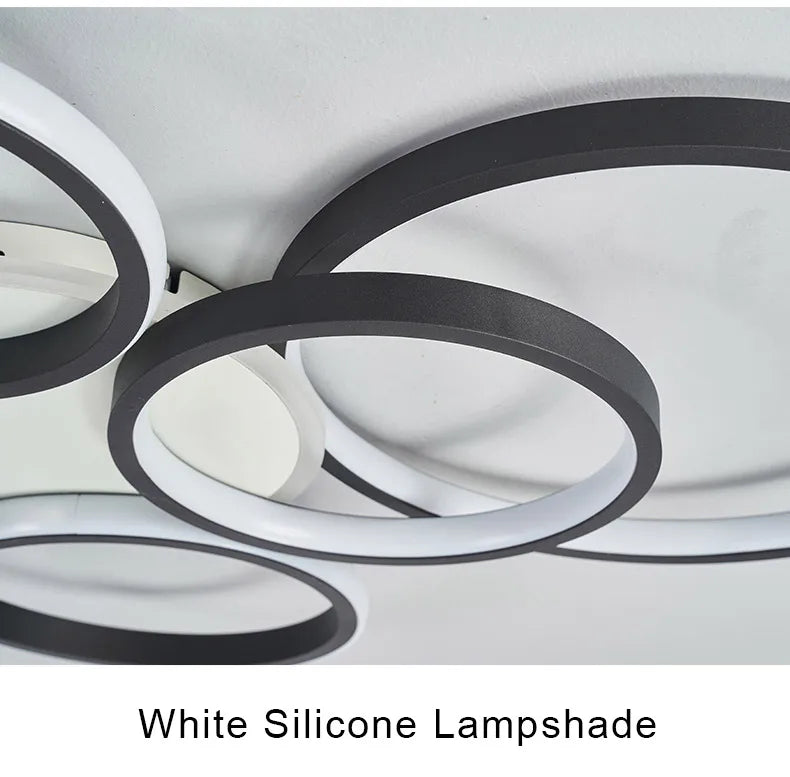 Modern LED Ceiling Chandeliers With Remote Control Decor Home Ring Lamp Living Room Bedroom Dining Room Ceiling Light Fixtures