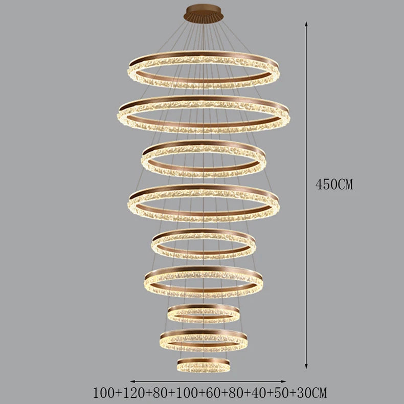 Modern Home Decor Ring LED Lights Pendant Light Lamps for Living Room Chandeliers for Dining Room Hanging Light Indoor Lighting