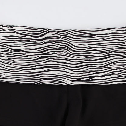 SUCHCUTE  Casual Zebra Print Elastic Shorts Female Skinny Low-waisted Mini Short Y2K Harajuku Slim Bottoms Summer Homewear 2025