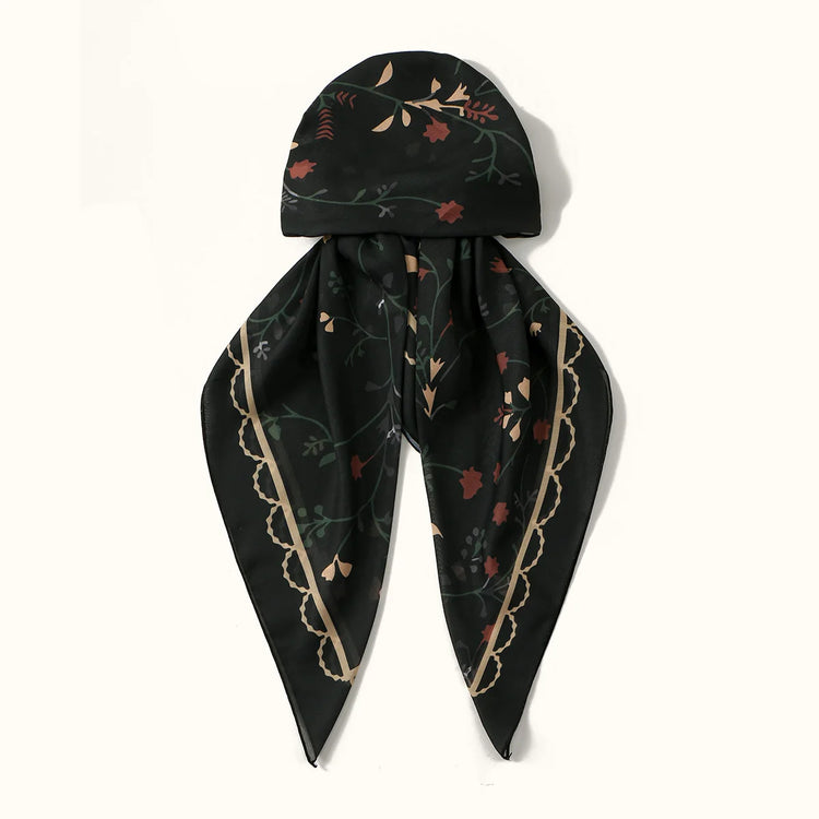 Women Printed Satin Silk Instant Hijab Scarf Stretch Muslim cotton viscose Turban Ramadan Hats Lady Bandana Caps Underscarf Eid