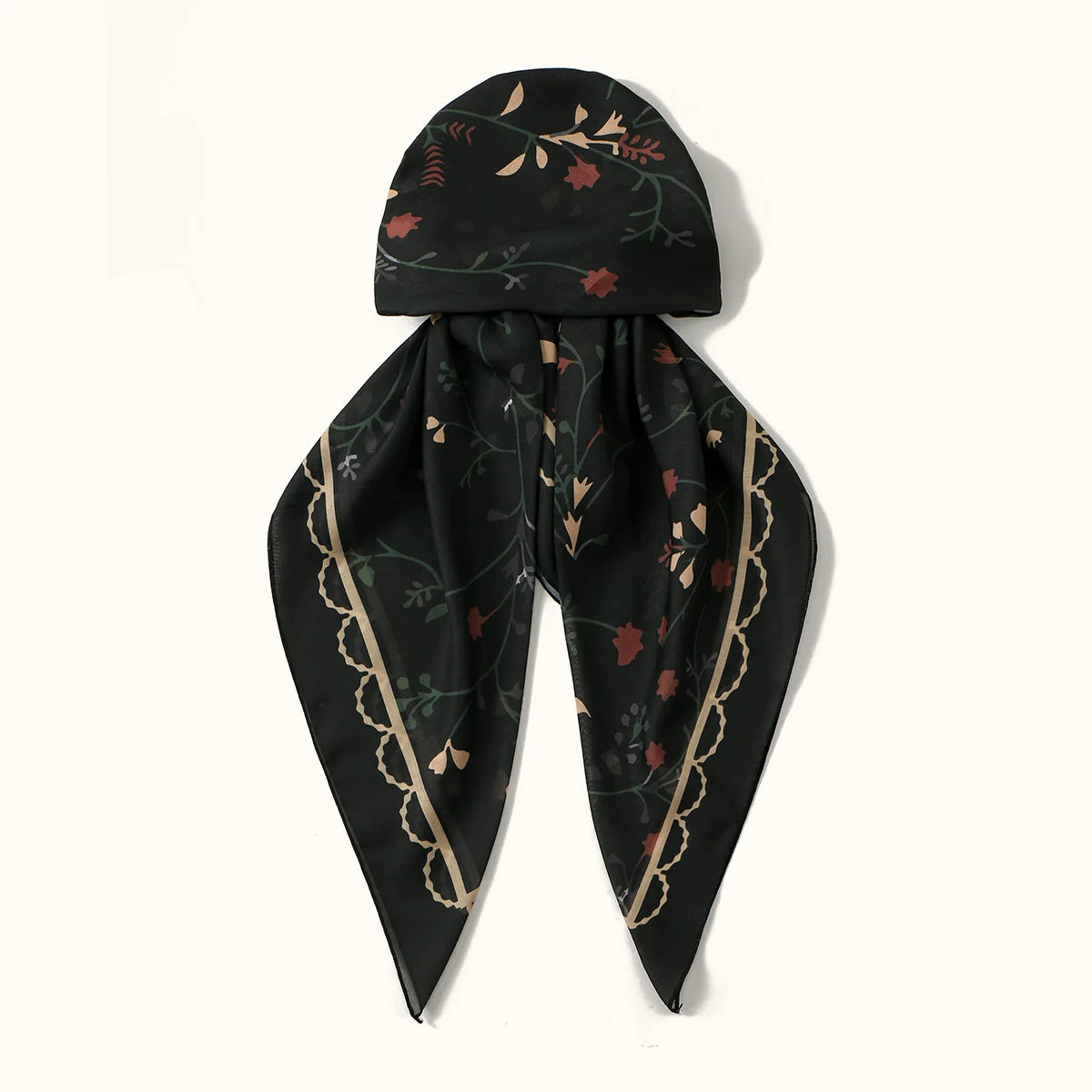 Women Printed Satin Silk Instant Hijab Scarf Stretch Muslim cotton viscose Turban Ramadan Hats Lady Bandana Caps Underscarf Eid