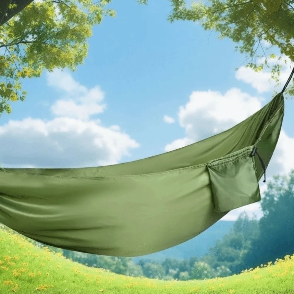 High Strength Colorful Hanging Hammocks Foldable Single and Double Size Camping Hammock Easy Setup Dacron Outdoor Swing Beach