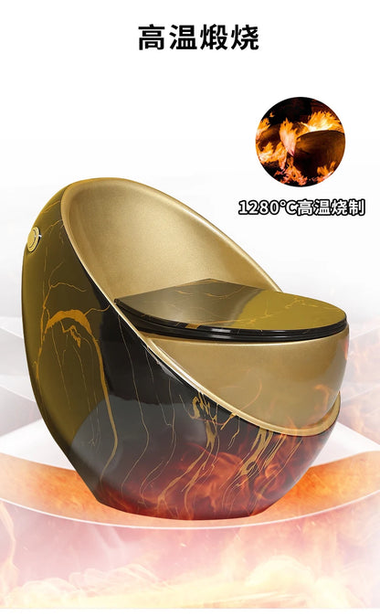 YNew wood grain toilet stone grain toilet ceramic creative personality color egg toilet water saving large diameter ceramic