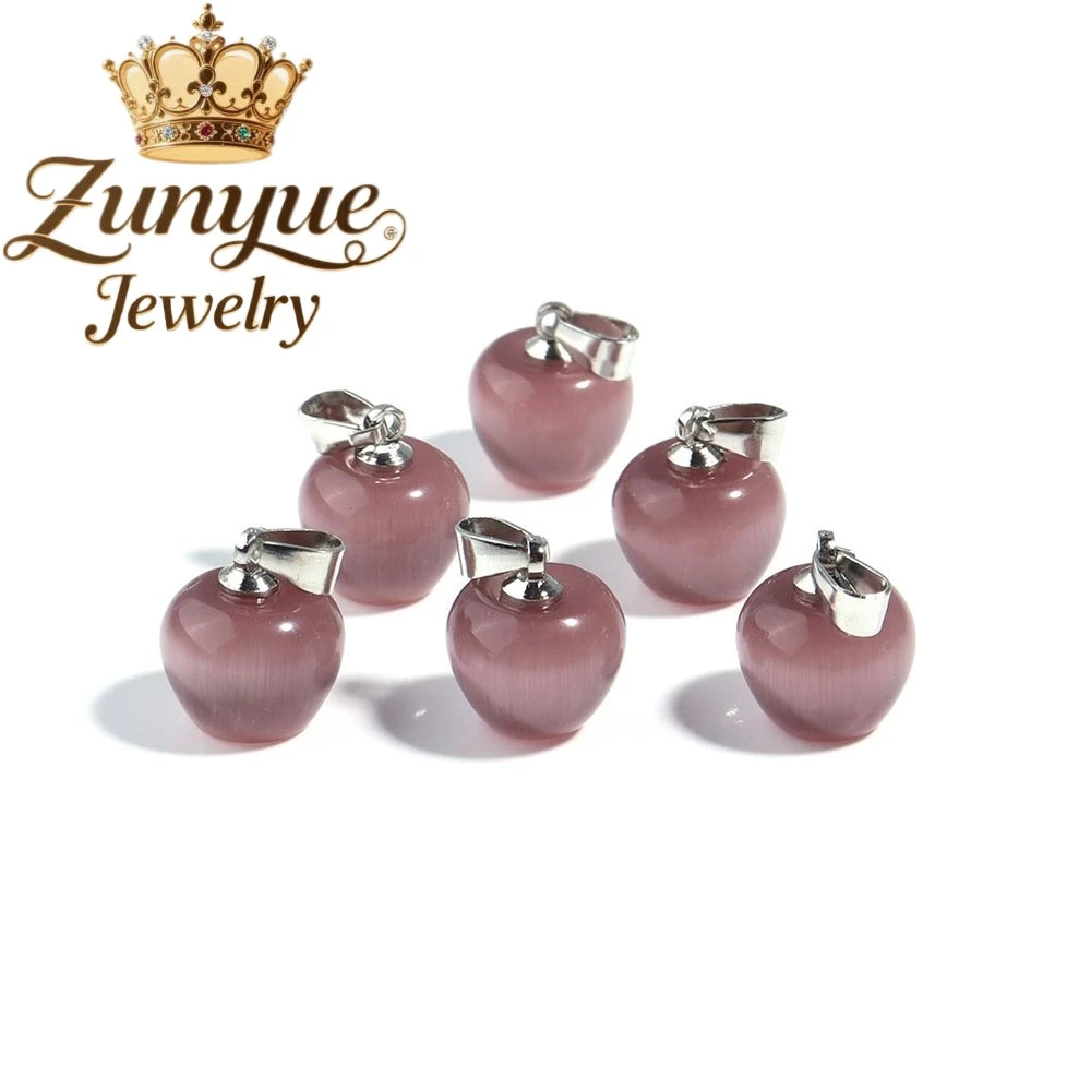 Natural Colorful Cat's Eye Stone Pendant Necklace Elegant Fashion Daily Wear Luxury Quality Fine Jewelry For Women Unisex Gift