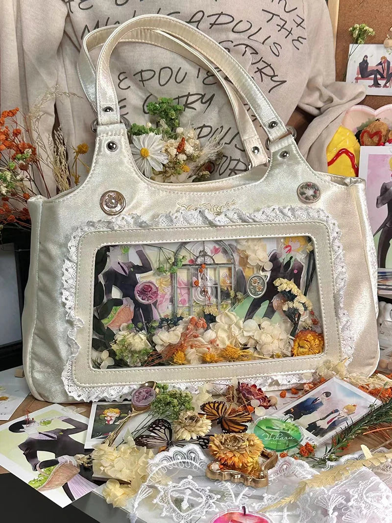 Original Corduroy Satin Lace Ribbon Daily Shoulder Bags Women's Bag Handbags for Women Cute Tote Bags for Women