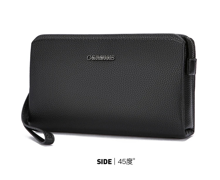 Leather Wallet FL-V1 Men Business Clutch Bag Smart Fingerprint Lock Security Anti Theft Handbag Black Safety Men Wallet сумка 가방