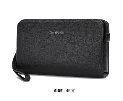 Leather Wallet FL-V1 Men Business Clutch Bag Smart Fingerprint Lock Security Anti Theft Handbag Black Safety Men Wallet сумка 가방