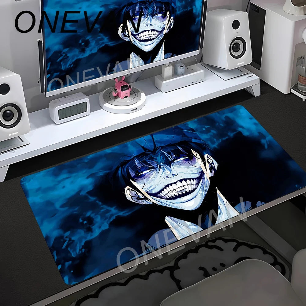HD Printing Anime Solo Leveling Mousepad 900x400mm Computer Gamer Lock Edge Non-slip Mouse Pad XXL Keyboard PC Protect Table Pad