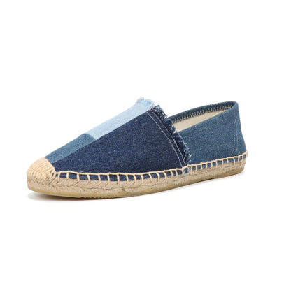 Espadrilles Women's Shoes Luxury Denim PATCHWORK  Flat Platform  Stylish and Trendy Footwear for Fashion-Forward Females