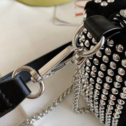 Luxury Bright Rhinestone Shoulder Bag Ins Style Crossbody Bag Fashionable Versatile Handbag Armpit Bags For Women Girls Gift