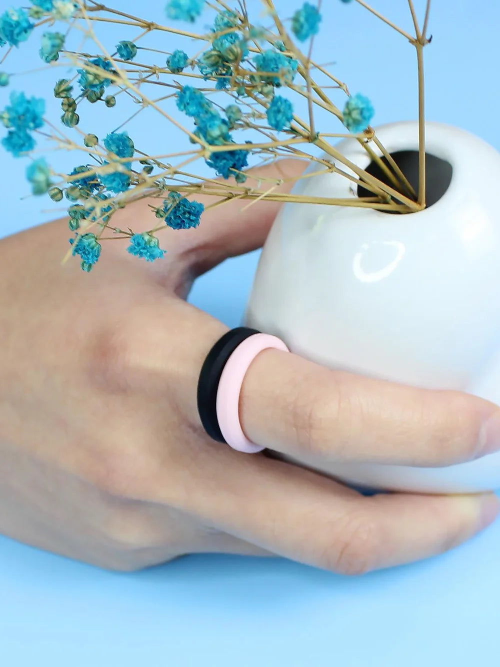 1pc Sports Hypotenuse Silicone Ring 7 Color for Women Wedding Rubber Bands Hypoallergenic Flexible Finger Rings