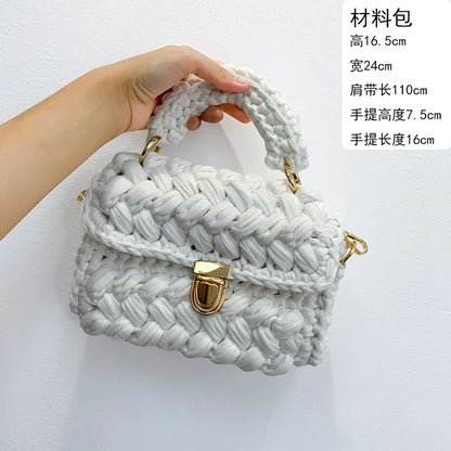 New Rope Woven Women Handbags Designer Knitting Chains Shoulder Crossbody Bag Casual Lady Hand Bags Small Flap Purses