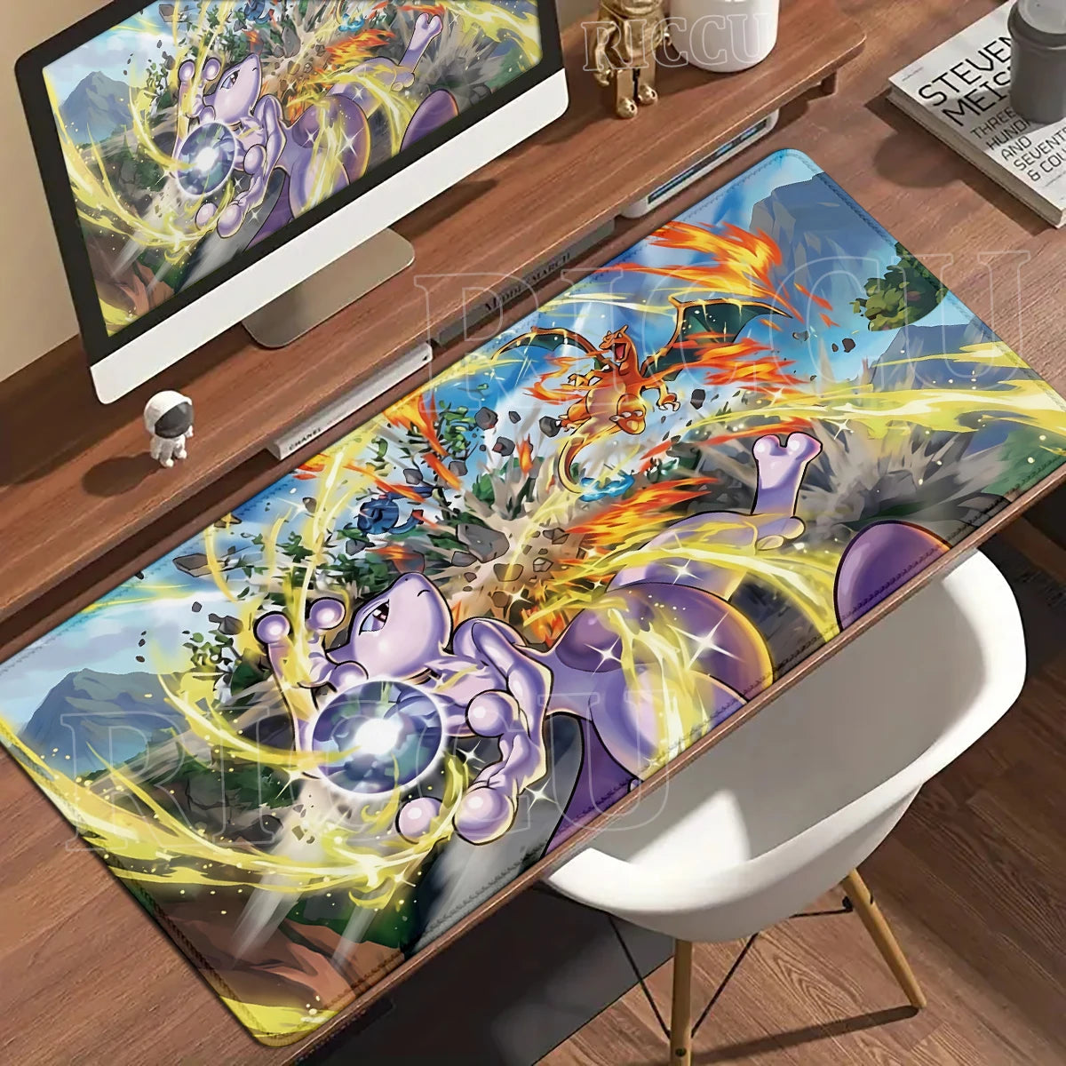 Gaming Mouse Pad Large Rubber Keyboard Desk Mat Anti-slip Gamer Playmat Laptop PC Accessories Carpet Mewtwo P-Pokemon Mousepad