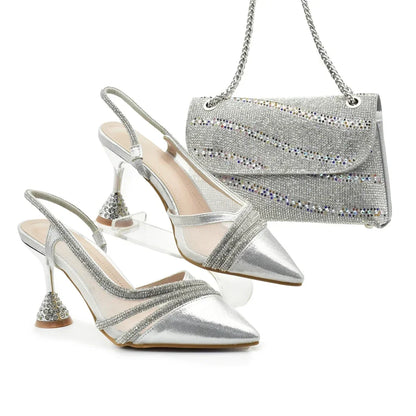 Fashion Party Italian Shoe Bag Set Ladies Shoe with Matching Bag Set 2024 Designer Shoes Women Luxury 2024 Nigerian Party Pumps