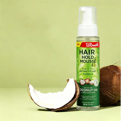 207ml Olive Oil Curly Hair Styling Mousse, Strong Hold Anti-Frizz Hair Foam, Curl Defining Mousse for Women Natural Hair & Lace