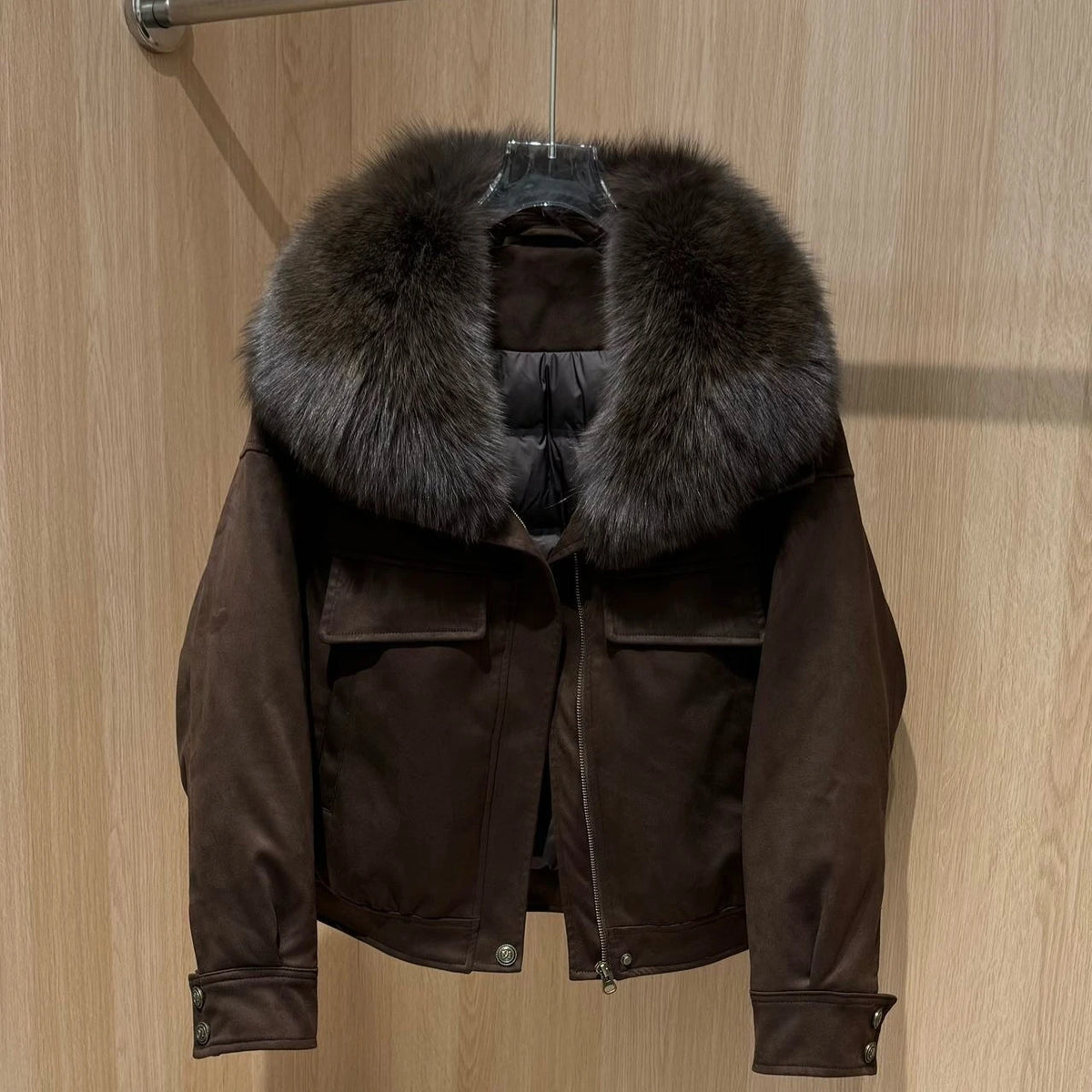 Women's Winter Genuine Fur Coat Cold Weather with Big Collar Mink Coat Thermal Outerwear for Casual City Fashion Wear Windproof