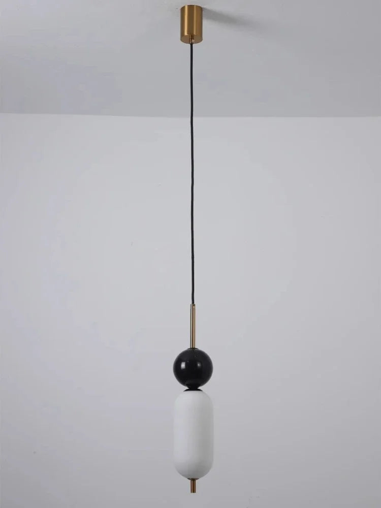 Stone Led Pendant Lights for Hotel Bedside Bedroom Marble Modern Luxury Hanging Lamp Island Kitchen Ceiling Chandeliers Bathroom