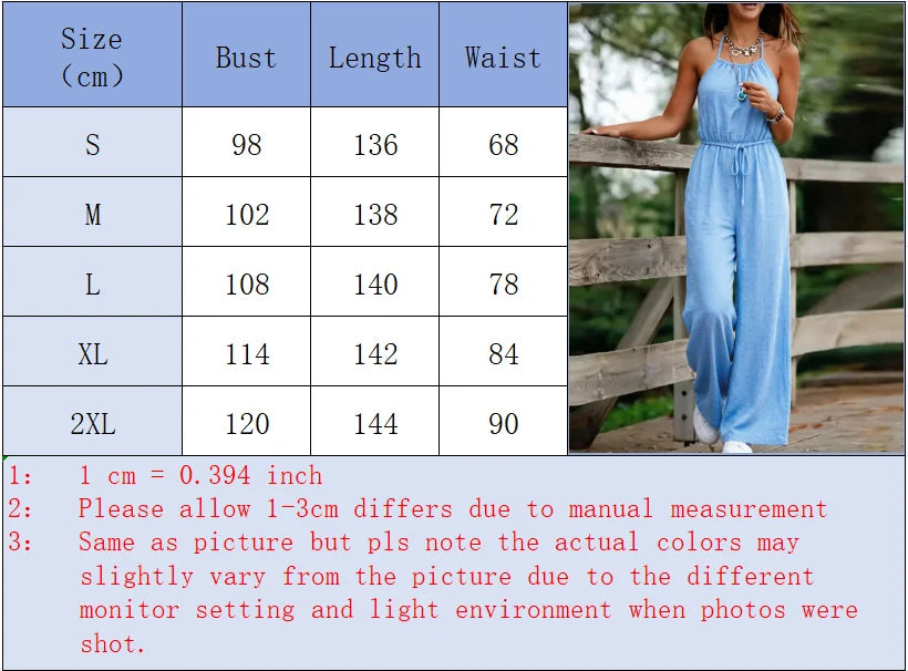 Women's Sleeveless Jumpsuit with Suspender Loose Casual Pocket Monochromatic Summer