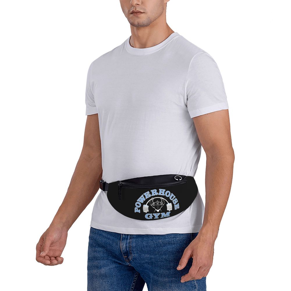 Powerhouse Gym Fanny Bag Custom Bodybuilders Fitness Crossbody Waist Pack Men Women Cycling Camping Phone Money Pouch