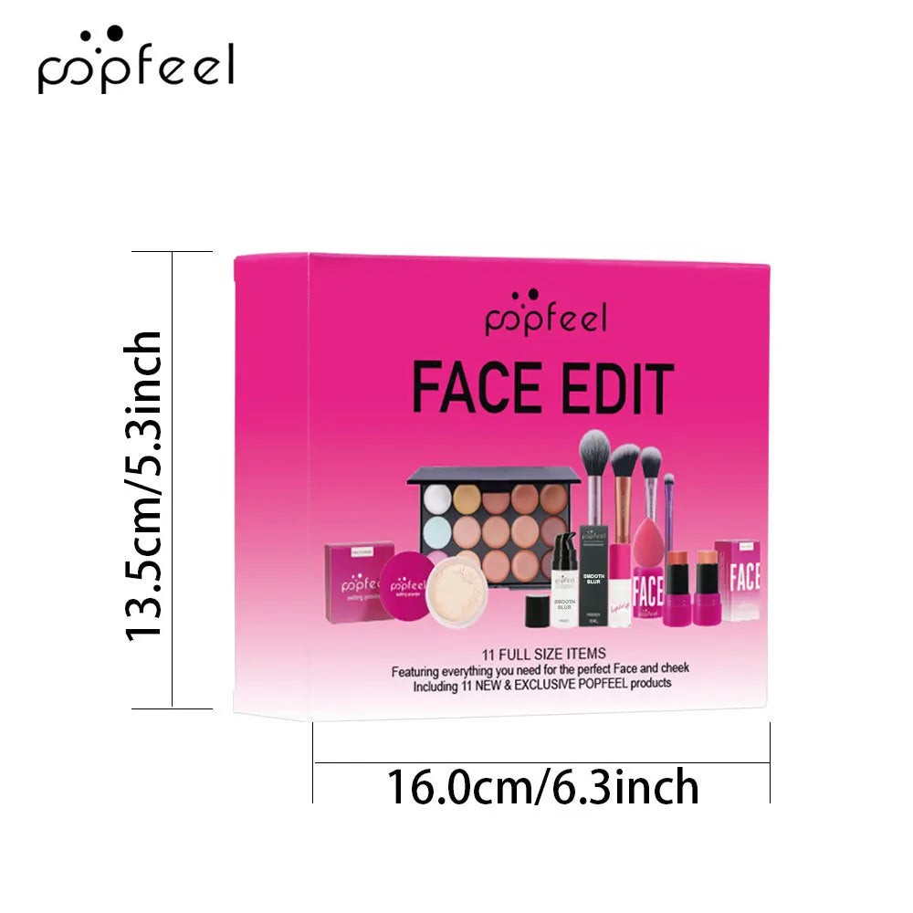 Essential Eye Makeup Set for Beginners Matte&Shimmer Eyeshadow Palette, Mascara, Eyebrow Pencil, Lip Eyeliner,Brush Tool Set Box