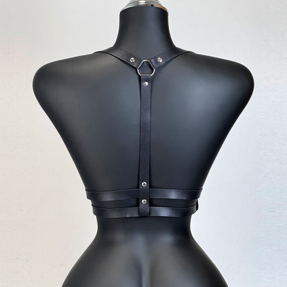 Fashion PU Leather Waist Belt For Women Punk Gothic Chest Harness Belt Harajuku Suspenders Clothing Accessories