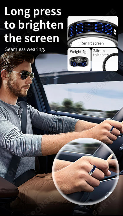 2026 Smart Ring with Touch Display Screen, Wireless Charging, Health Manager, 5 ATM Waterproof For Men Women Smart Rings R12 R08