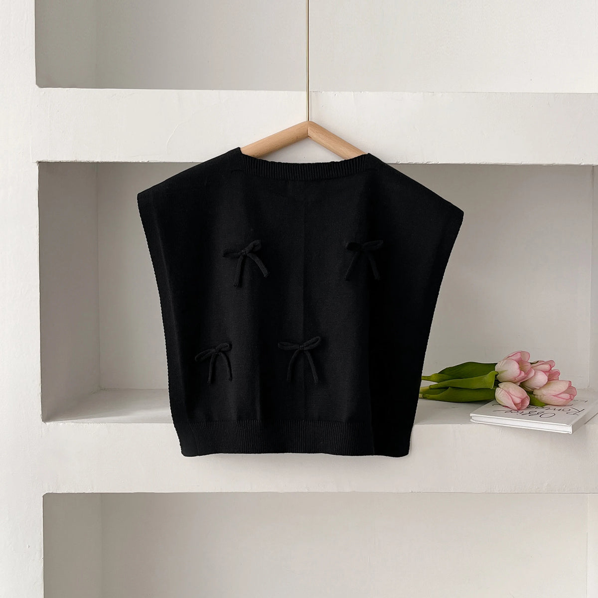Korean Knitted Shawl Summer Air Conditioning Fake Collar Neck Guard Knit Thin Knotted Cape Shoulder Scarf For Women