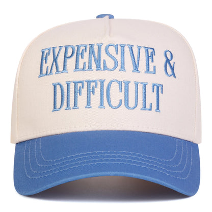 Unisex EXPENSIVE DIFFICULT Letter Embroidery Baseball Caps Spring Autumn Outdoor Adjustable Casual Hats Sunscreen Hat Sports Cap
