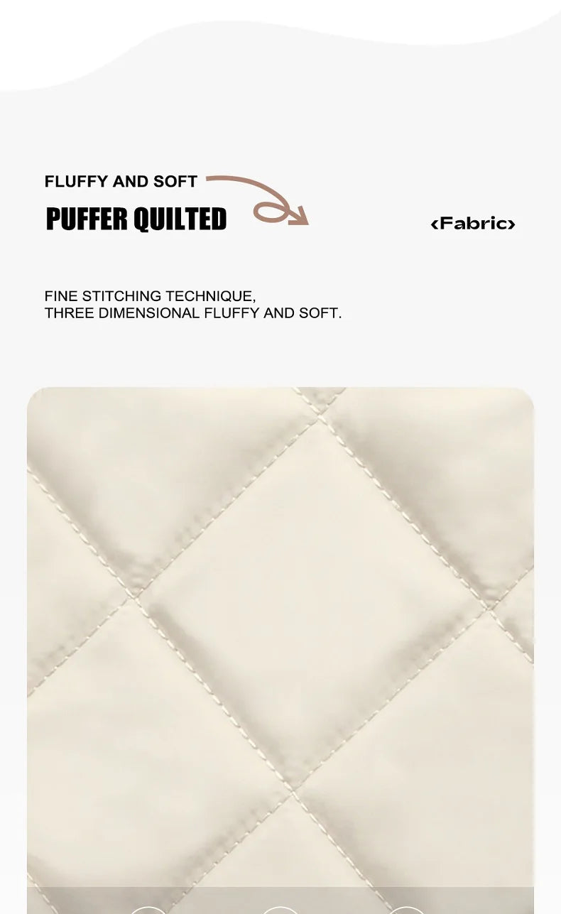 LEE Large Soft Puffer Bag Women Big Size College Students Laptop Book Quilted Tote Bag Lady Down-filled Shopping School Bags