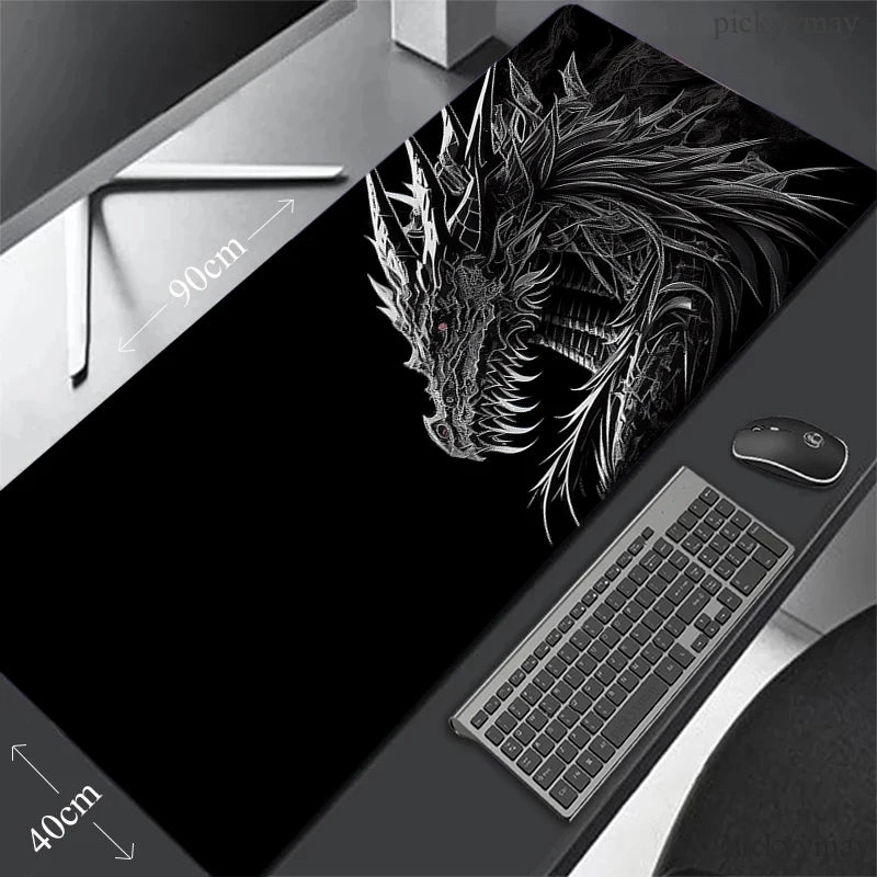 Large Table Carpet Dragon Mouse pad Gamer Mousepad Gaming Mouse Mat Black Desk Mat Soft Computer Desk Pad Waterproof