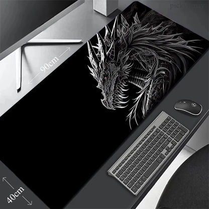 Large Table Carpet Dragon Mouse pad Gamer Mousepad Gaming Mouse Mat Black Desk Mat Soft Computer Desk Pad Waterproof