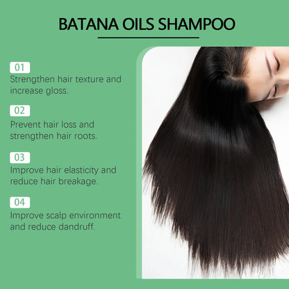 HOEGOA Batana Oils Shampoo All-Round Scalp Care Keep Healthy Luster Promotes Hair Growth Prevents Hair Loss