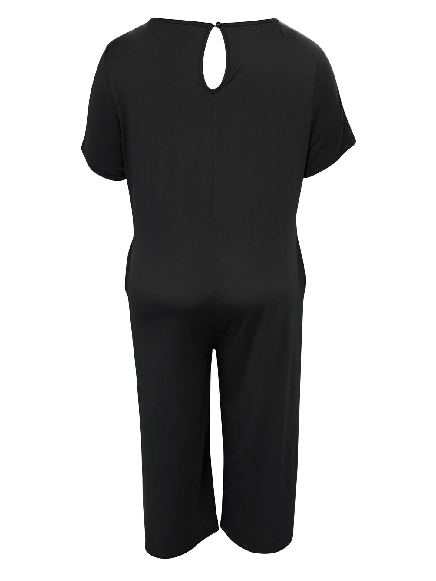Plus Size 0XL-5XL Summer Rompers Overalls Women's Solid Color Jumpsuit with Pockets Casual Fashion Short Sleeve Jumpsuits