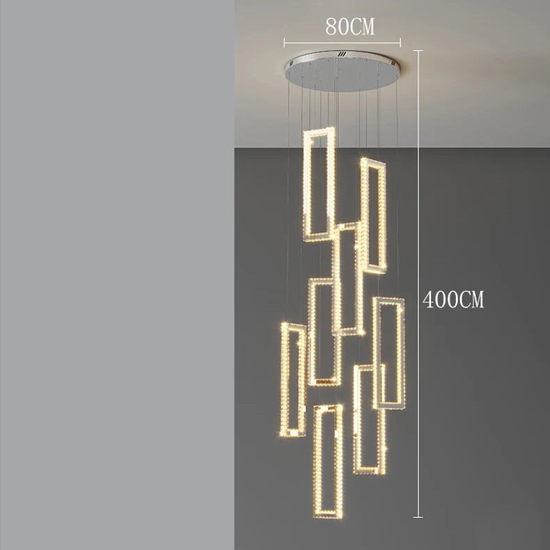 Modern home decoration salon lamps for living room smart crystal Pendant lights dining room indoor lighting