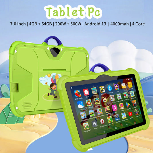 New 5G WIFI 7 Inch Android Kids Tablets Quad Core 4GB RAM 64GB ROM Dual BOW Cameras Cheap And Simple Children's Gifts Tablet PC