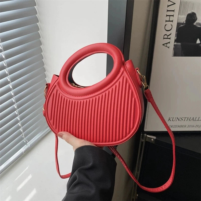 Chic Stripe Design Crossbody Bags for Women Elegant Synthetic Leather Handbag, Purse, Luxury Look Shoulder Bag for Everyday Use