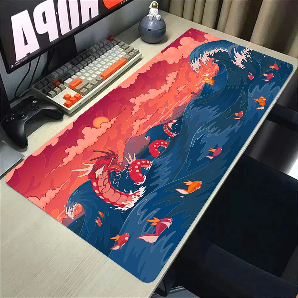 Mouse Pad Large Desk Mat Pokemones Anime Playmat Gaming Mouse Pad 900 × 400 Xxl Mousepad Speed Computer and Office Gamer Cabinet