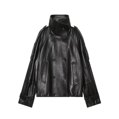 Winter Leather Jackets Women's 2026 New Fashion Loose Elegant Young Warm Women's Coats Street Chic Long-sleeved Ouetrwear Coats