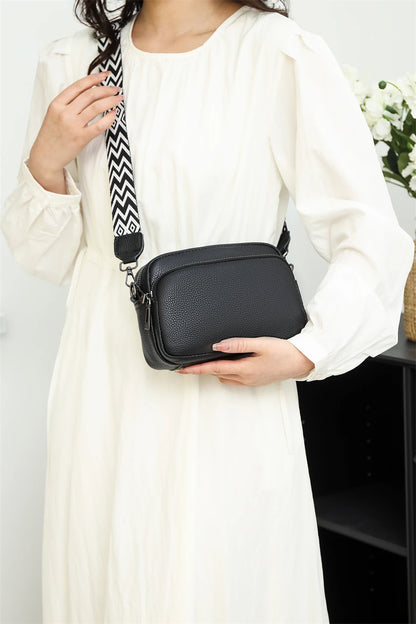 Luxury Solid Color Genuine Leather Ladies Messenger Bag 100% Soft Cowhide Shoulder Crossbody Bags For Women 2023 Female Handbags