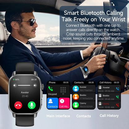 2026 New Body Analysis Health Smart Watch ECG+PPG Uric Acid Blood Pressure Blood Oxygen Clock Call AMOLED Smart Watch Men Women