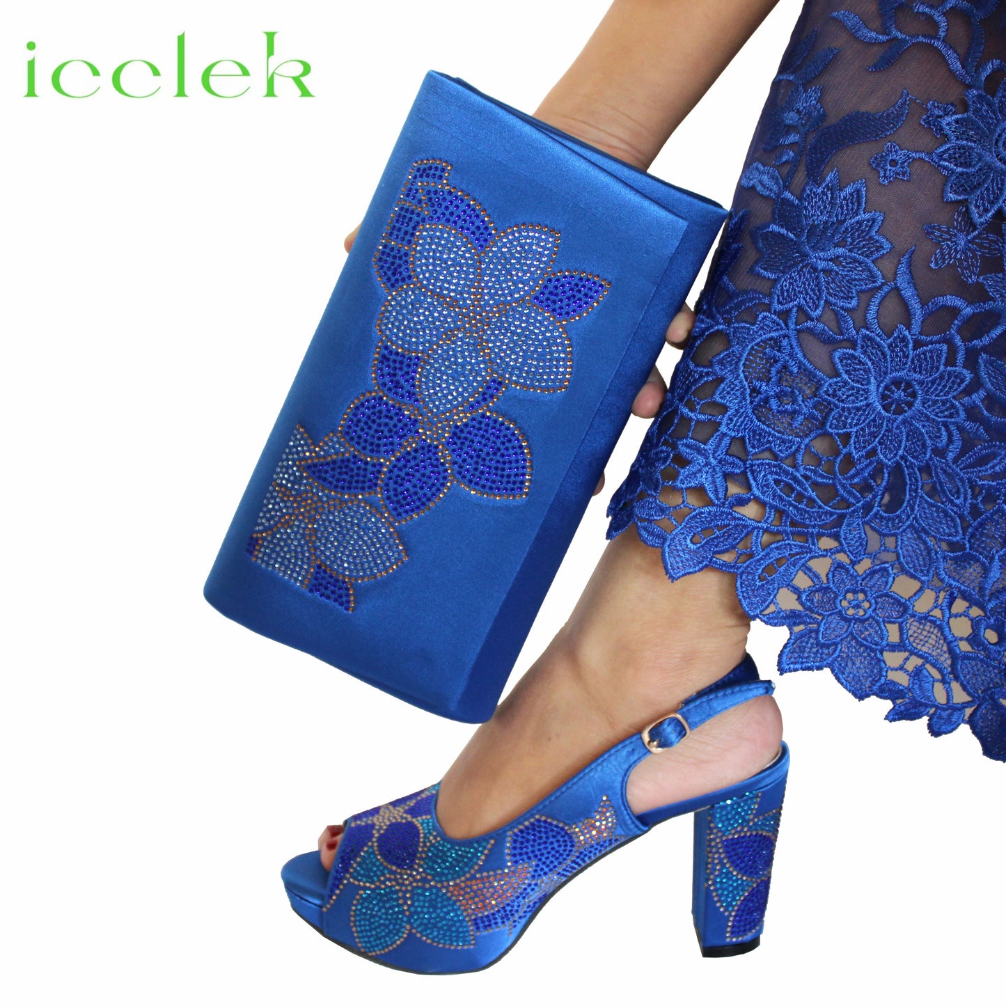 Baby Pink Flower Pattern Mature Pumps African Design Women Matching Shoes and Bag with Platform High Quality Sandals for Wedding