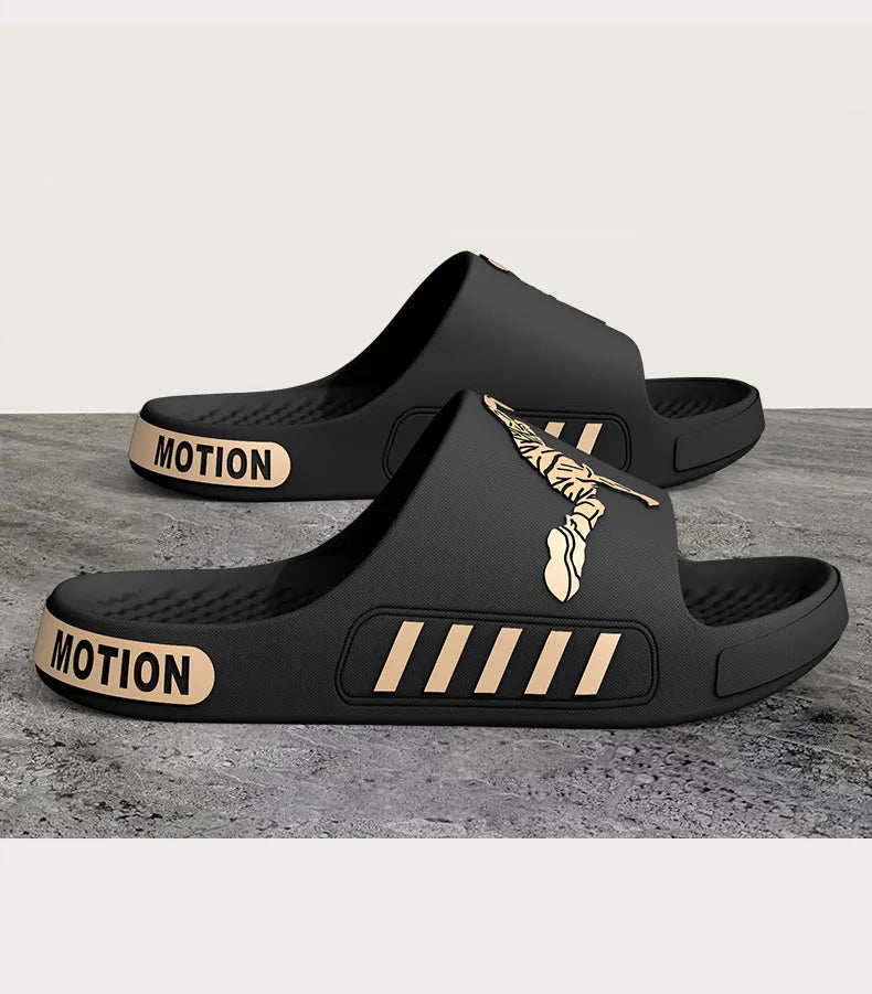 Men's Summer Thong Slippers Thick Bottom Anti-Slip Deodorant EVA Wear-Resistant Breathable Slip-On Sandals