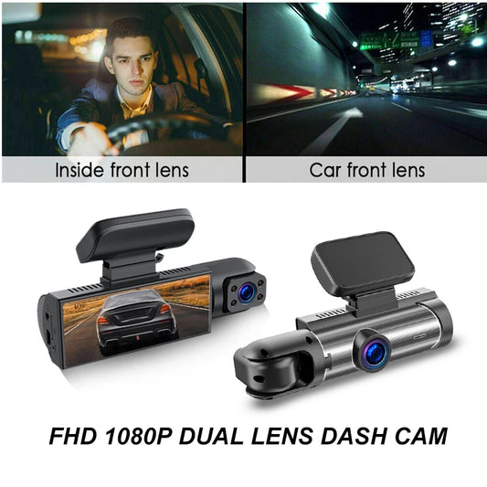 ZNLYRION M8-32GB Full HD 1080P Car Dashcam Front+Interior+Rear Camera 130° Wide Angle Night Vision G-Sensor Parking Monitor Car Driving Recorder