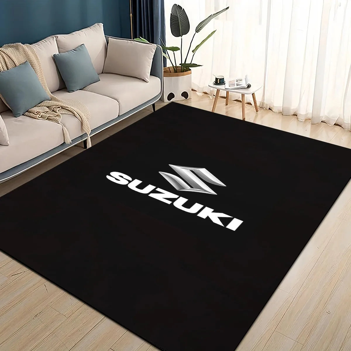 Suzuki Motorcycle Large Carpet Rug for Home Living Room Bedroom Sofa Doormat Decor Kids Play Area Non-slip Floor Mat Decoration