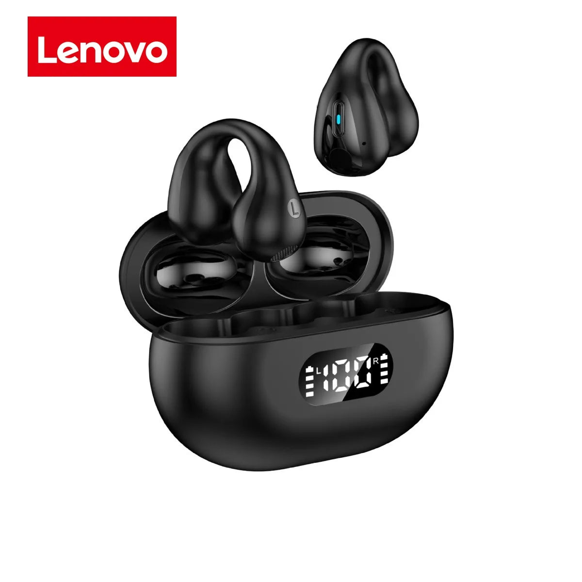 Lenovo Original Bone Conduction TWS Earbuds Ambie Sound Earcuffs Ear Earring Wireless Bluetooth Earphones Sport Headset