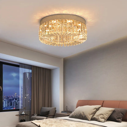 Gold Luxury Crystal Ceiling Lamp Living Room Modern Chandeliers Decoration Led Ceiling Lights Lighting Fixture Diameter 40 50cm